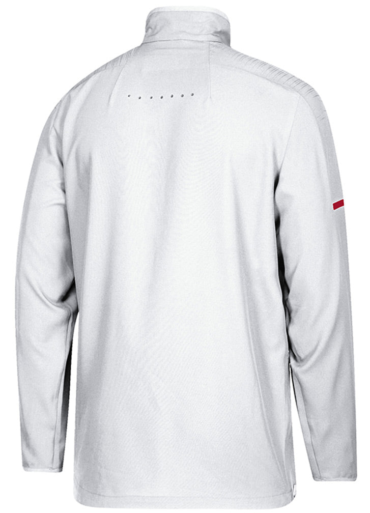 Adidas 2018 Nebraska Coaches Quarter Zip - White