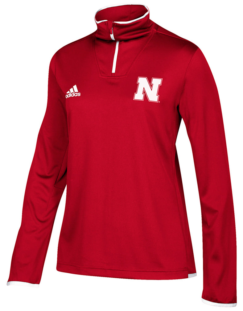 Adidas Husker Ladies Iconic Quarter Zip - Red