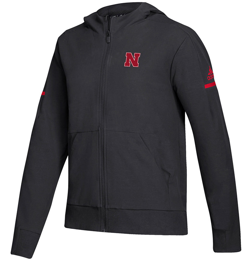 Adidas Ladies Full Zip Huskers Squad Woven Jacket