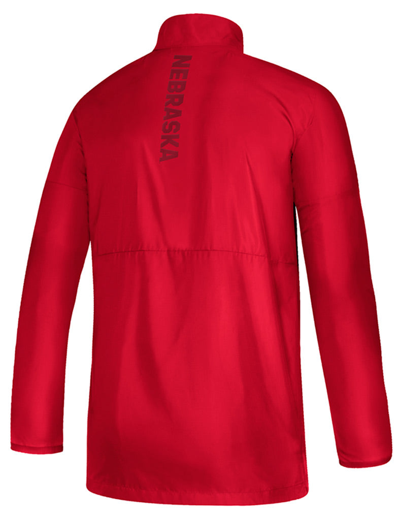 Adidas 2019 Nebraska Coaches Official Sideline Quarter Zip - Red