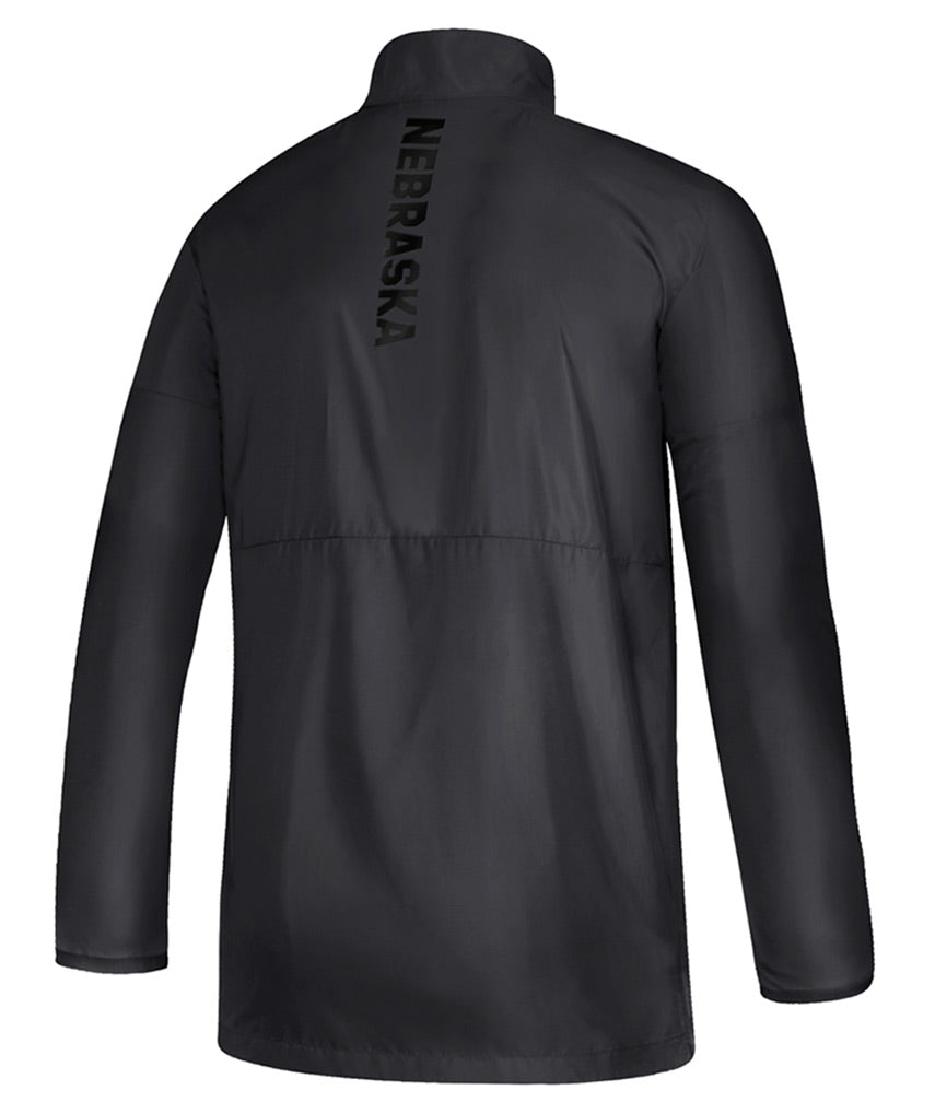 Adidas 2019 Nebraska Coaches Official Sideline Quarter Zip - Black