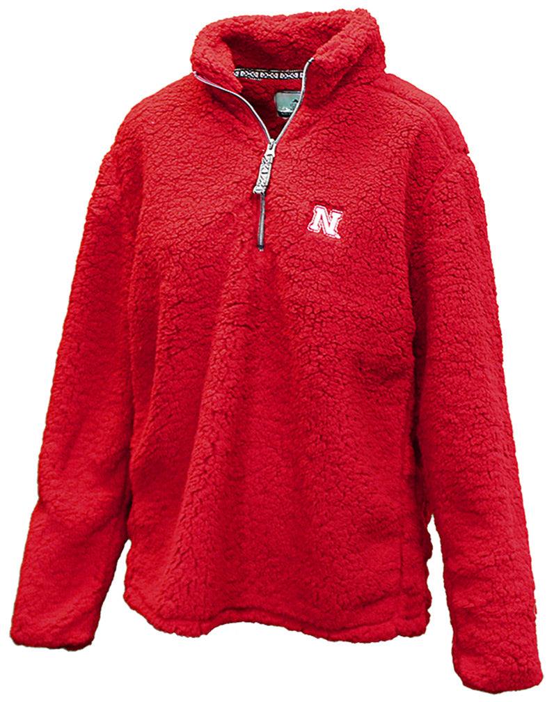 Nebraska Ladies Plush Quarter Zip Jacket