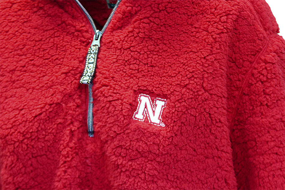 Nebraska Ladies Plush Quarter Zip Jacket
