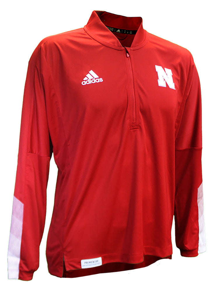 Adidas Official Nebraska Sideline Knit QTR Zip - Red