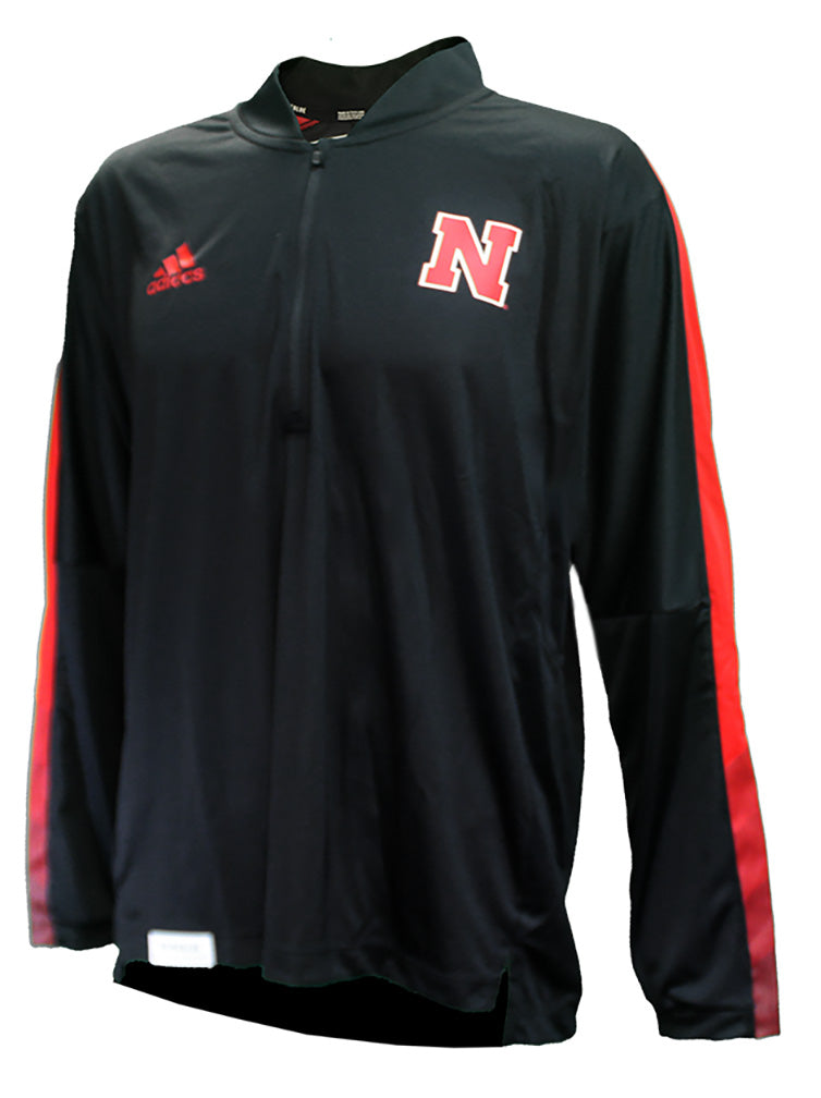 Adidas Official Nebraska Sideline Knit QTR Zip - Black