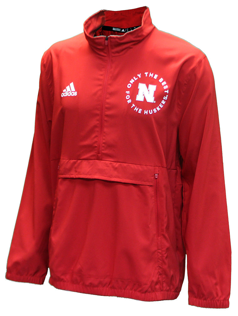 Adidas Only The Best Nebraska LS Stadium Woven Quarter Zip