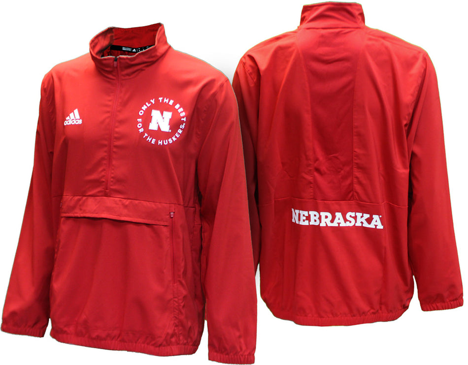 Adidas Only The Best Nebraska LS Stadium Woven Quarter Zip