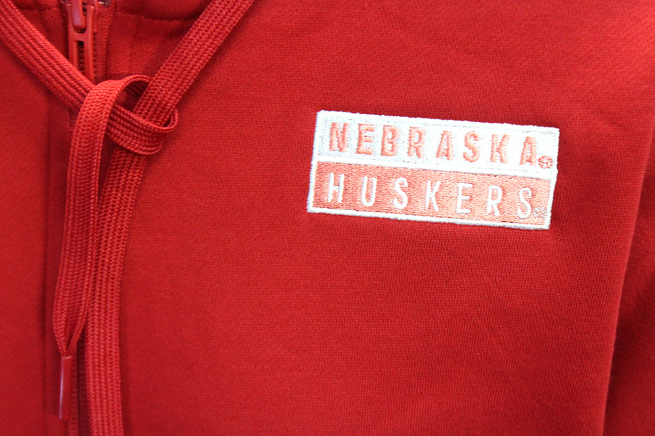 Adidas Womens Nebraska Huskers Full Zip Fashion Hoodie