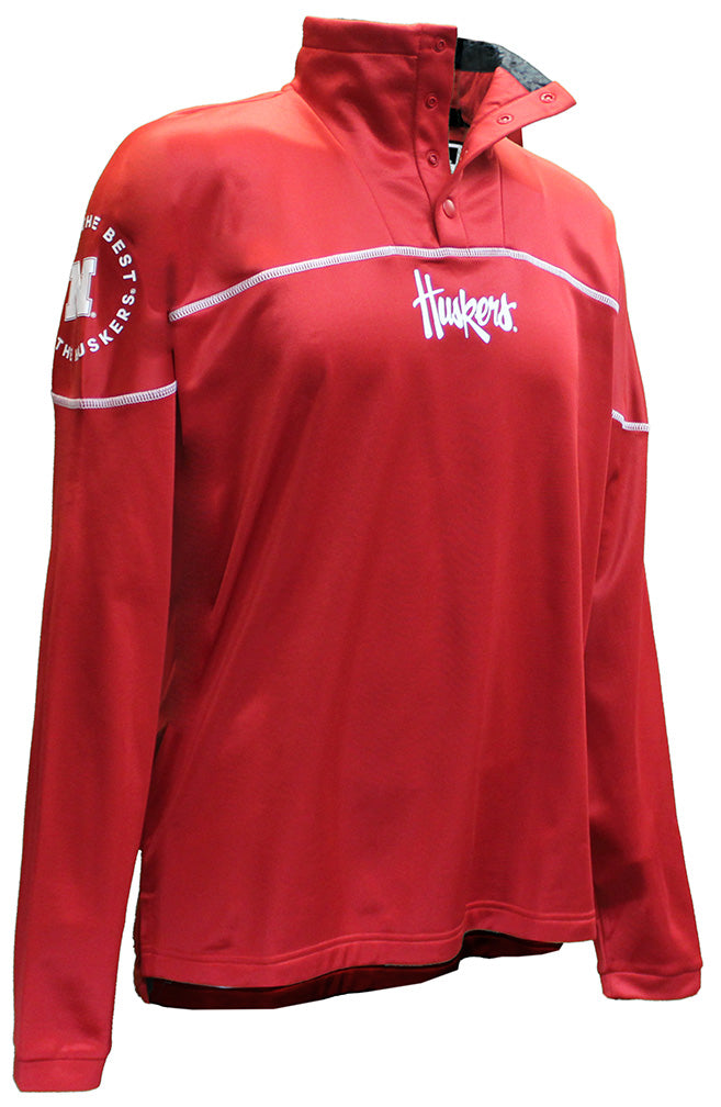 Adidas Huskers Stadium Quarter Snap LS - Red