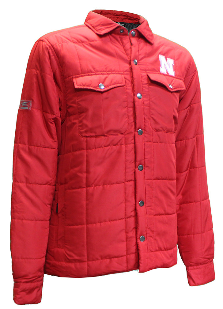 Nebraska Huskers Button Up Quilted Jacket
