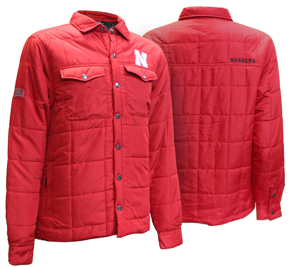 Nebraska Huskers Button Up Quilted Jacket