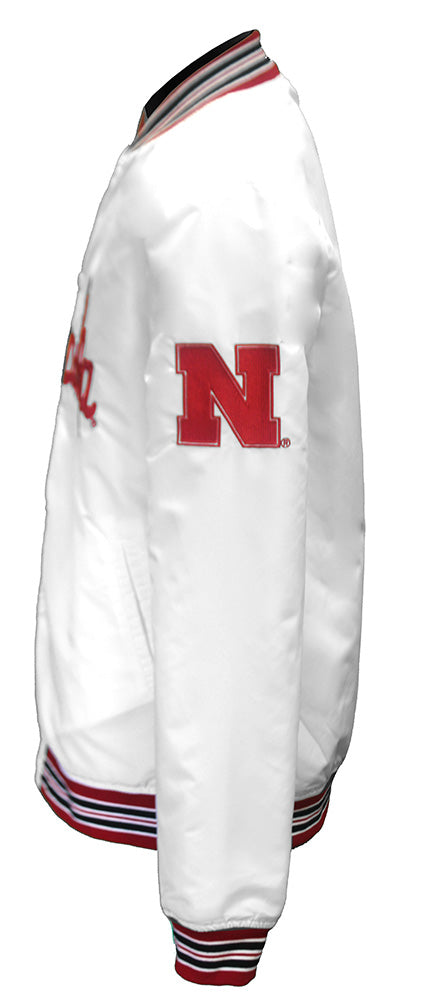 Nebraska Satin Varsity Charlie Hustle Jacket