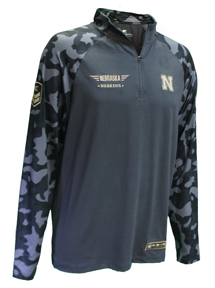 Nebraska Huskers OHT Camo Ranger Quarter Zip Windshirt