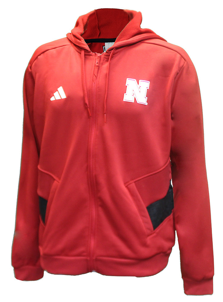 Adidas Nebraska Full Zip Knit Travel Jacket