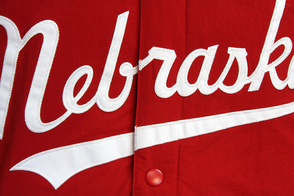 Adidas Nebraska Baseball Full Button Coaches Jacket