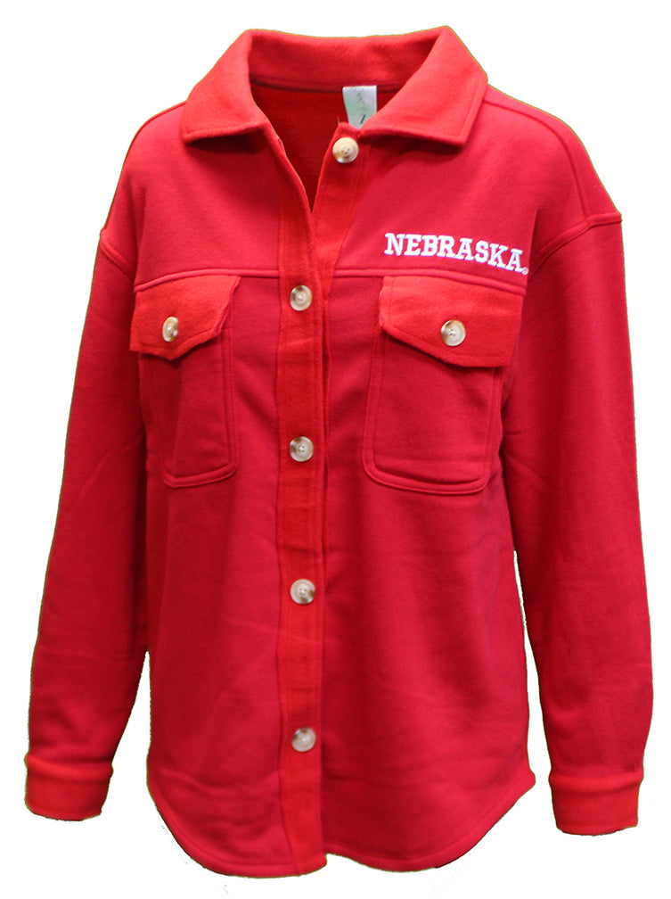 Womens Nebraska Fleece Shacket