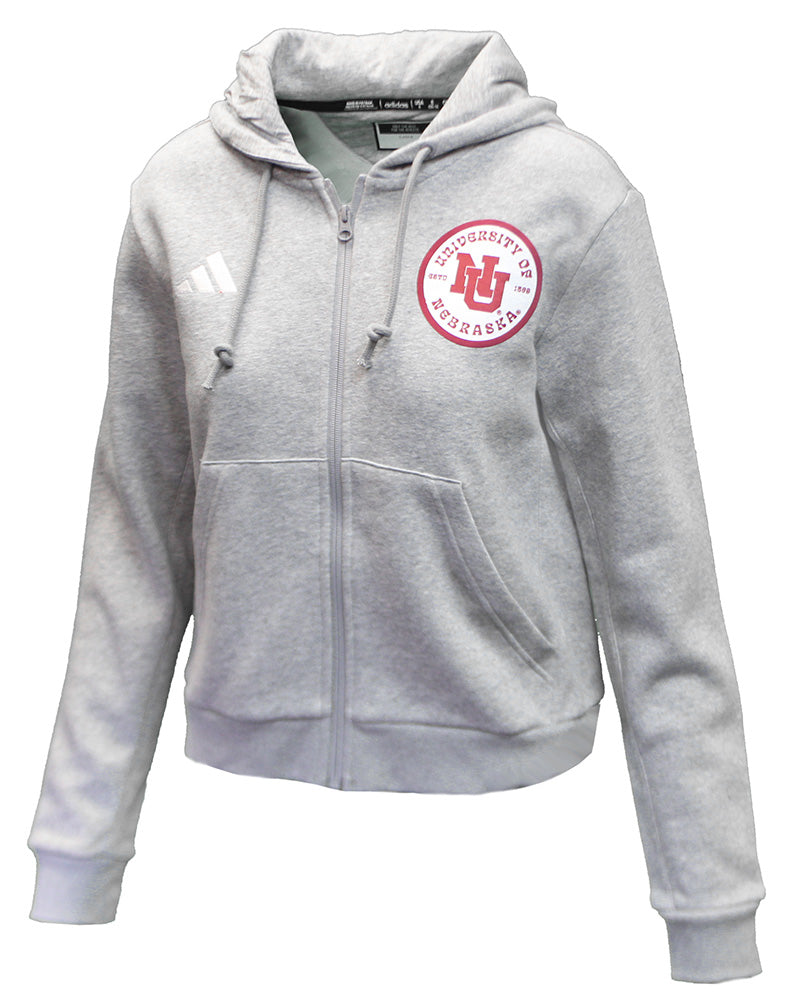 Adidas Womens Nebraska Fashion Zip Hood