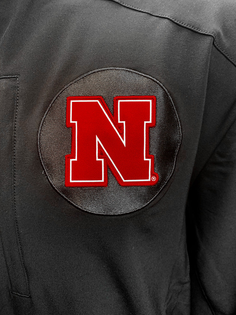 Adidas Black FZ Nebraska Coaches P5 Lightweight Jacket