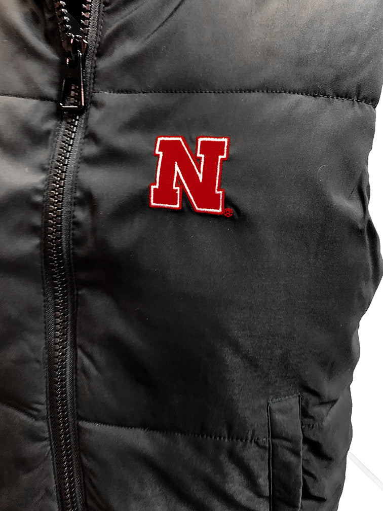 Womens Nebraska Midnight Puffer Vest