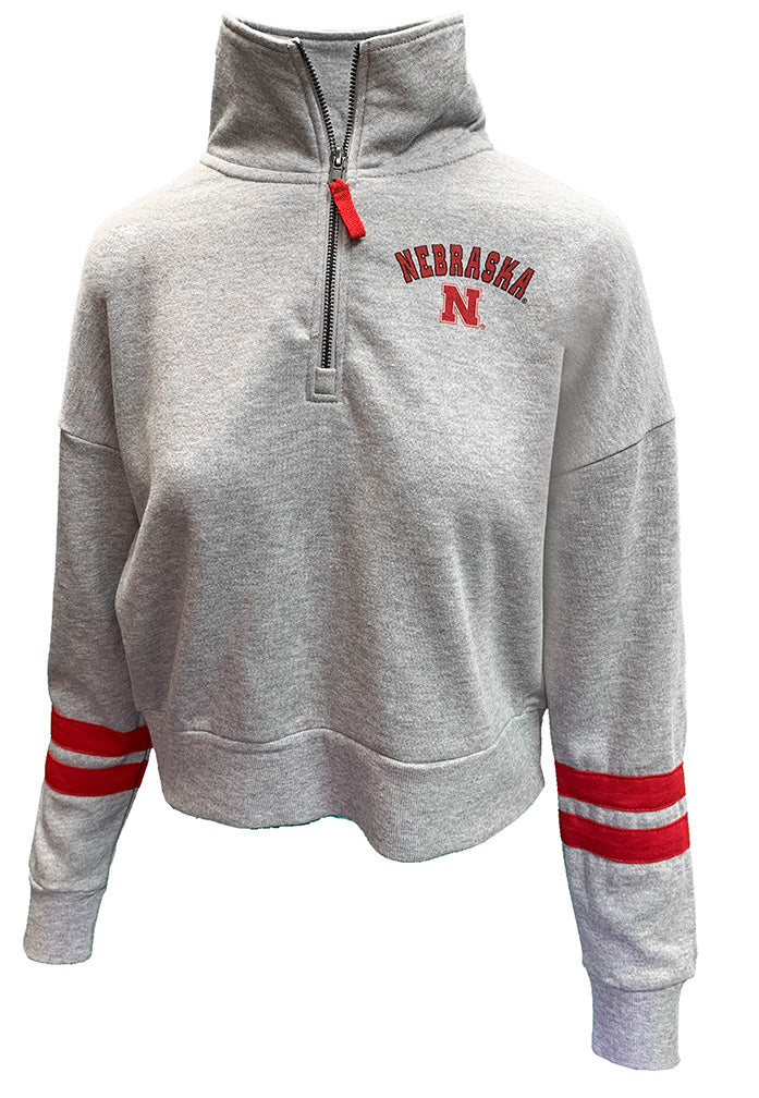 Womens Nebraska Sage Quarter Zip Fleece