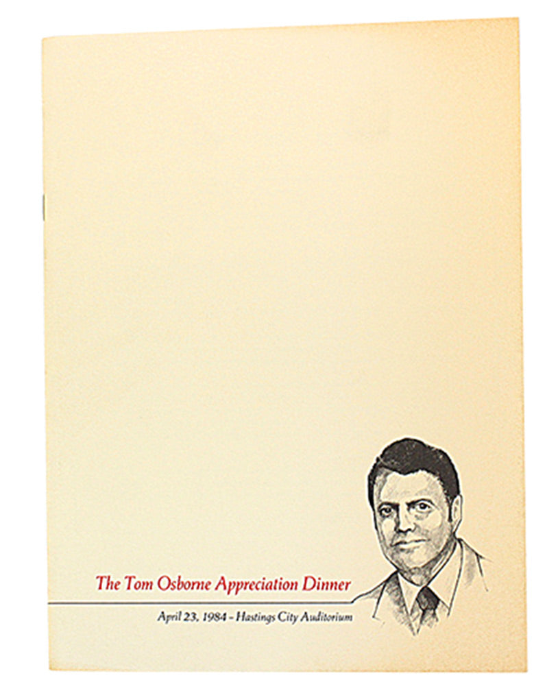 1984 Tom Osborne Appreciation Banquet Program