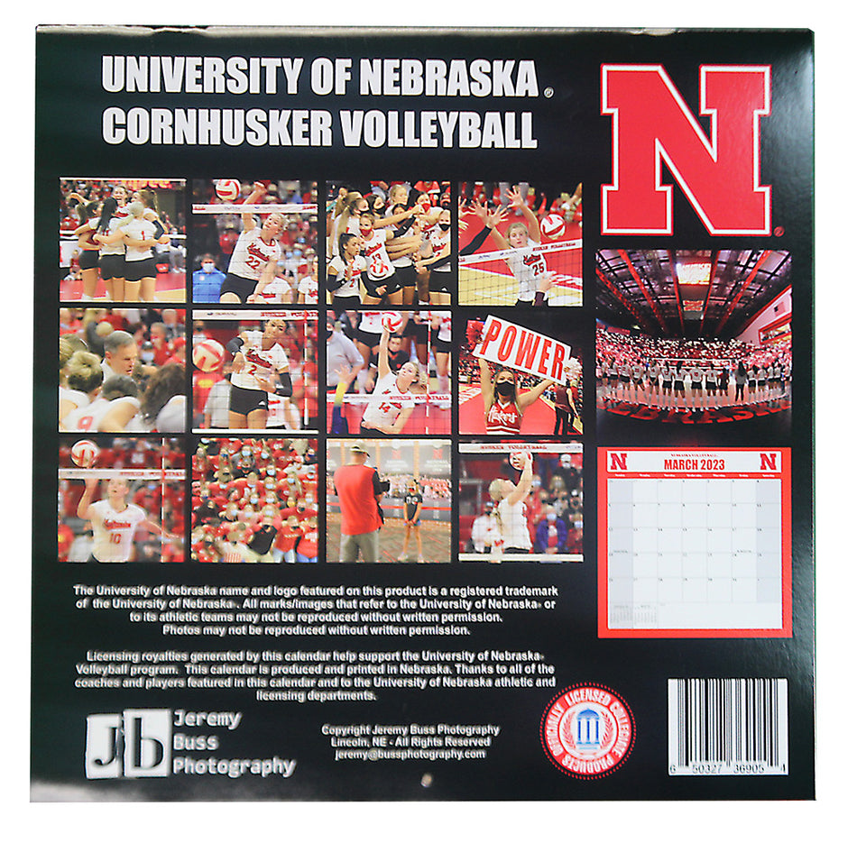 2023 Nebraska Volleyball Wall Calendar