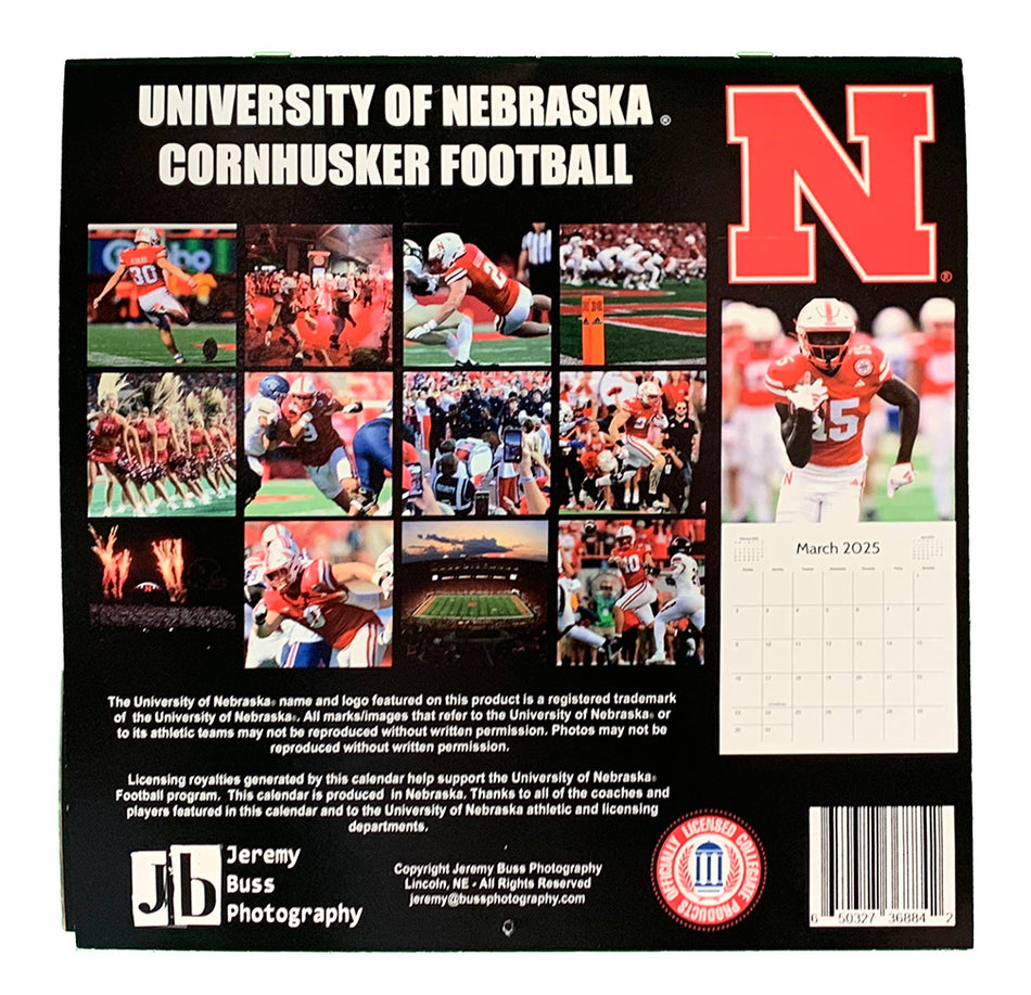 2025 Nebraska Football Wall Calendar