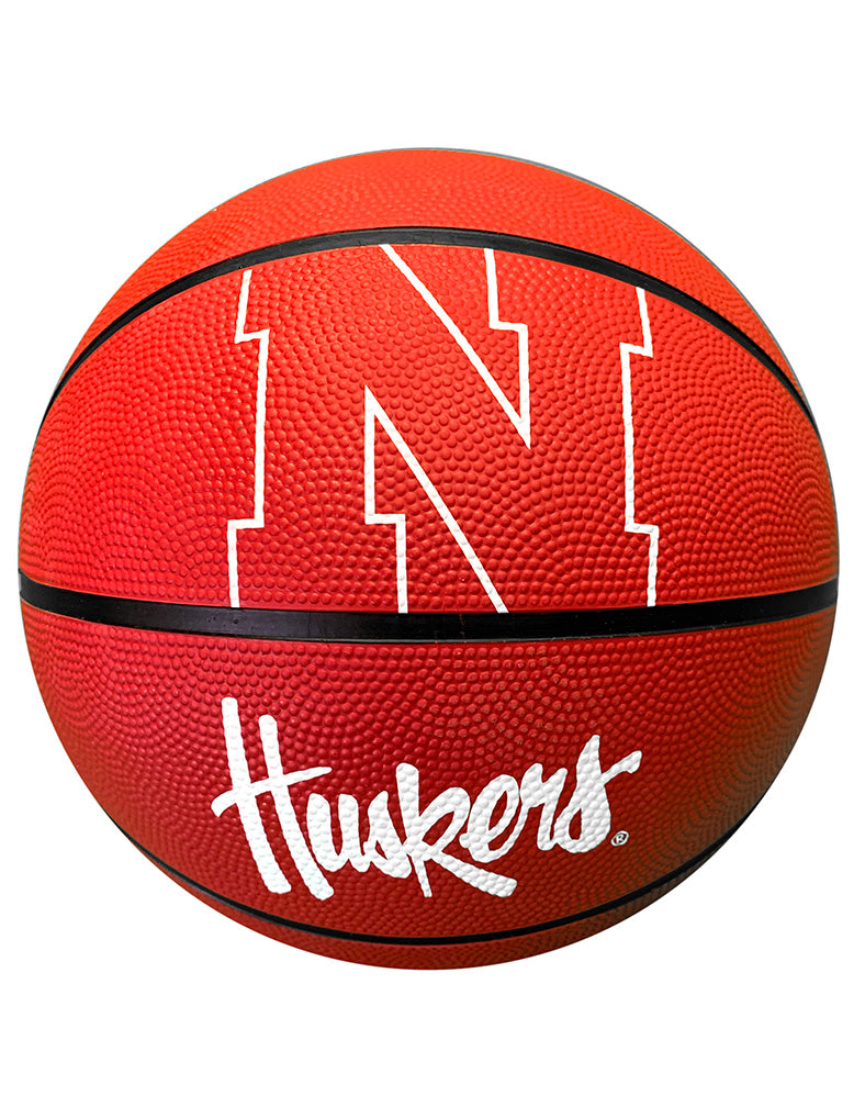 Full Size Nebraska Rubber Basketball