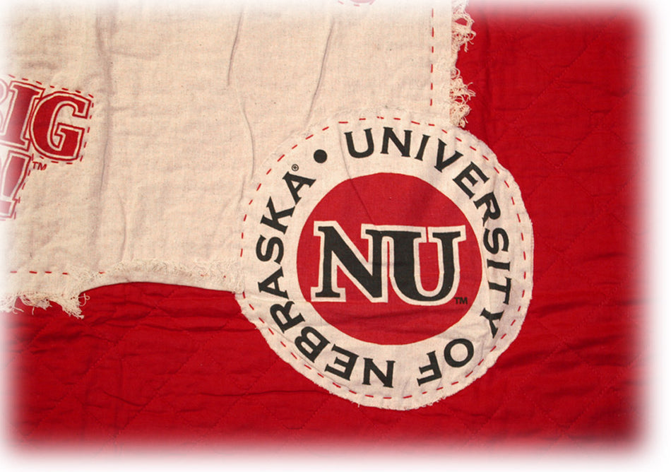 Husker Quilted Applique Blanket