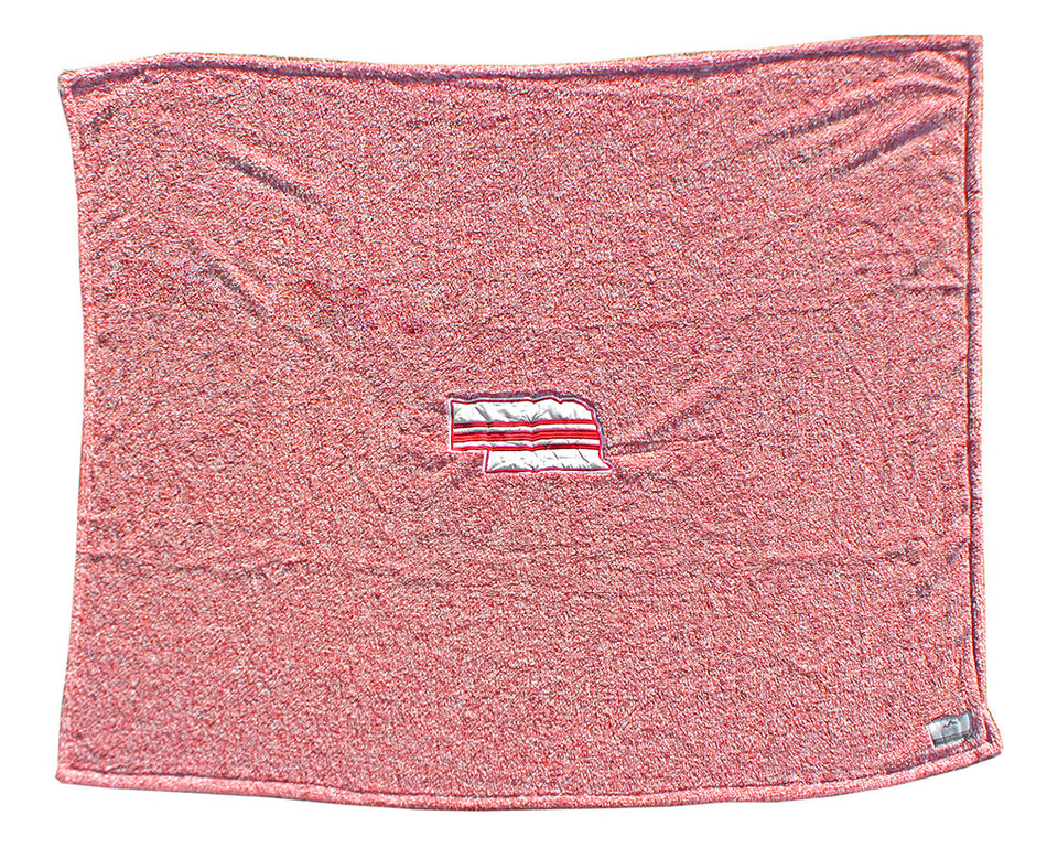 Nebraska Flecked Double Plush Blanket
