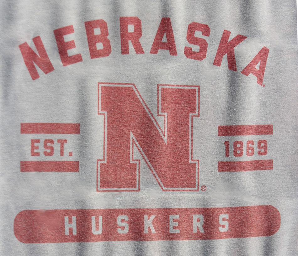 Nebraska Huskers Sublimated Sweatshirt 7 Foot Blanket
