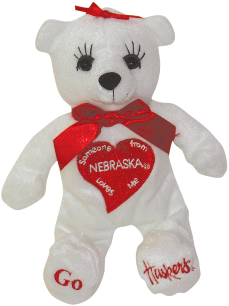 Plush White Nebraska Bear