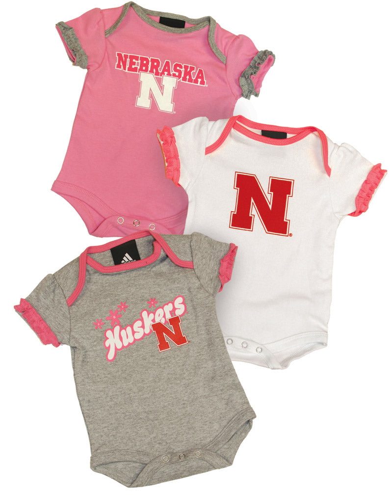Girls Pink 3 Piece Body Suit Set