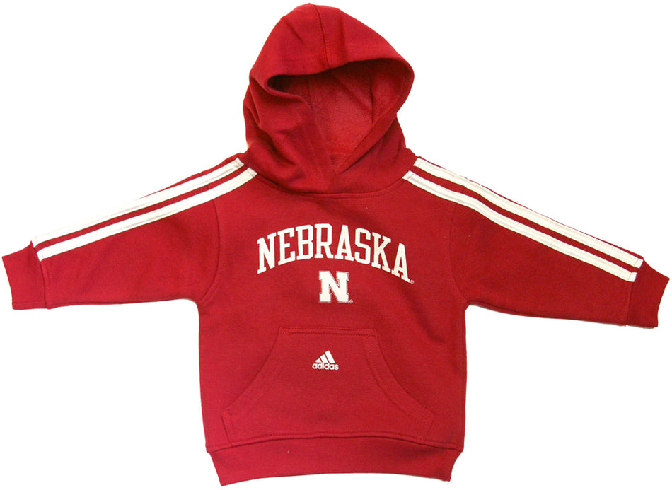 ADIDAS TODDLER 3 STRIPE FLEECE HOOD