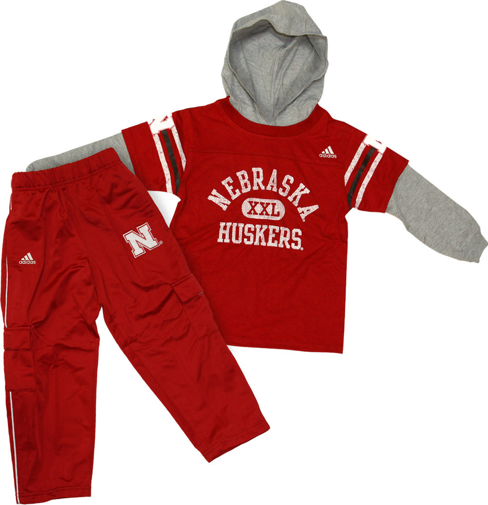 CHILDREN'S HOOD LAYERED TOP & PANT SET