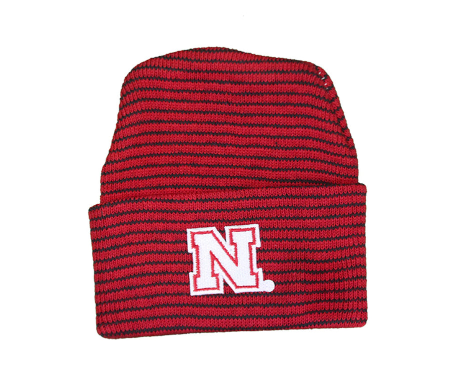 Husker Striped Newborn Beanie
