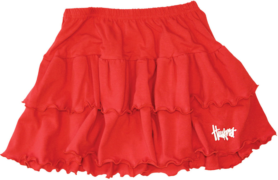 3ST RED RUFFLE HUSKER SKIRT