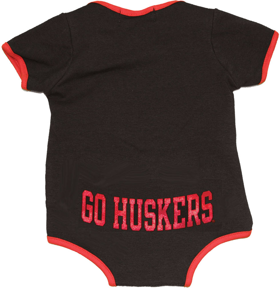 3ST BLK ONESIE GO HUSKERS