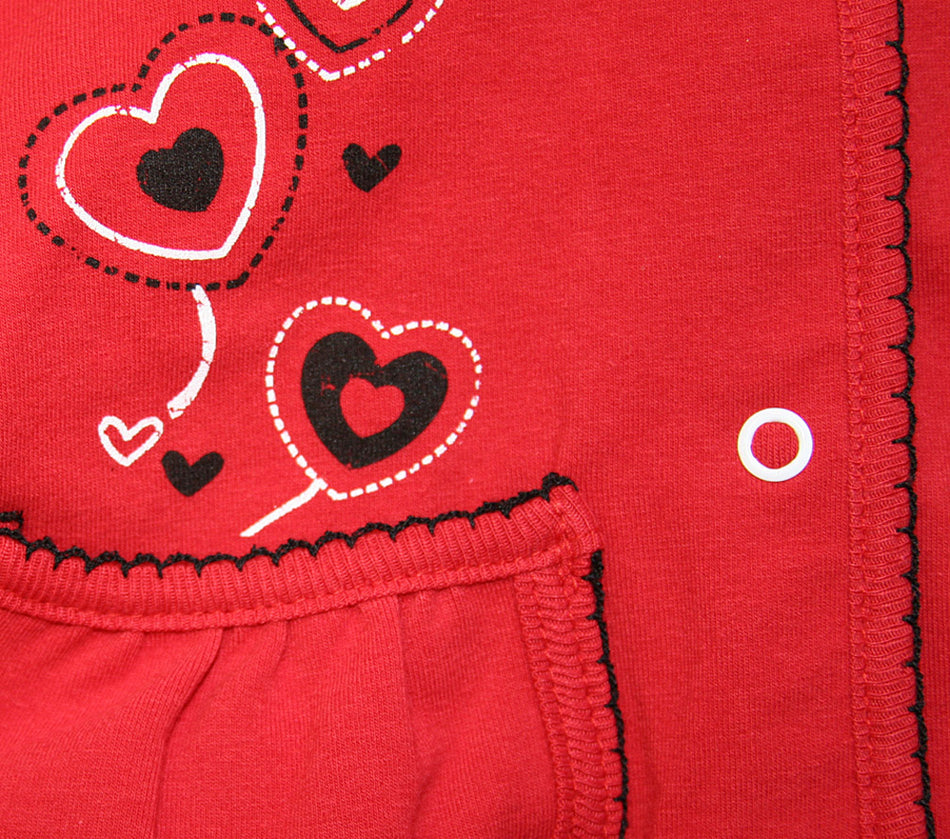 Husker Ruffle Hooded Hearts Jacket