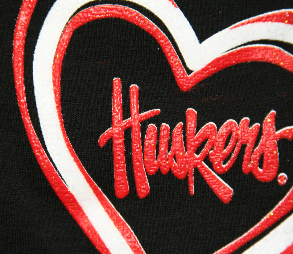 3ST G. L/S BLK TEE LIL RED HEART