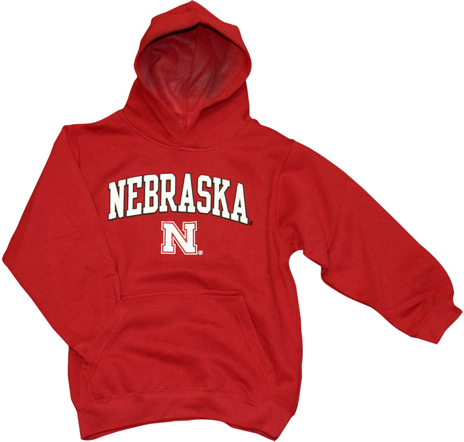 Nebraska Youth Fleece Hoodie Red