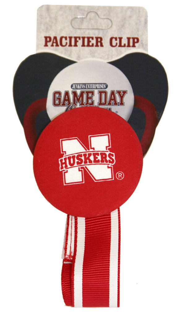 Husker Baby Pacifier Clip