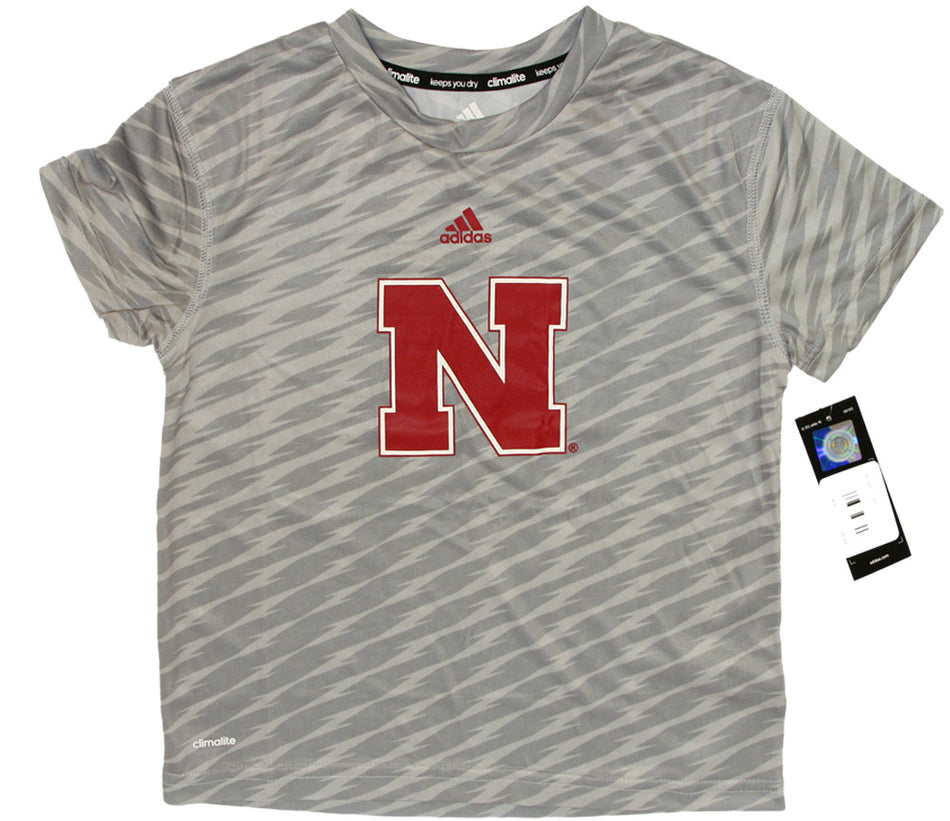 Adidas Childrens Grey Primary Logo S/S Climalite