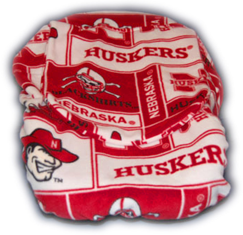Red Block Husker Car Seat Cover