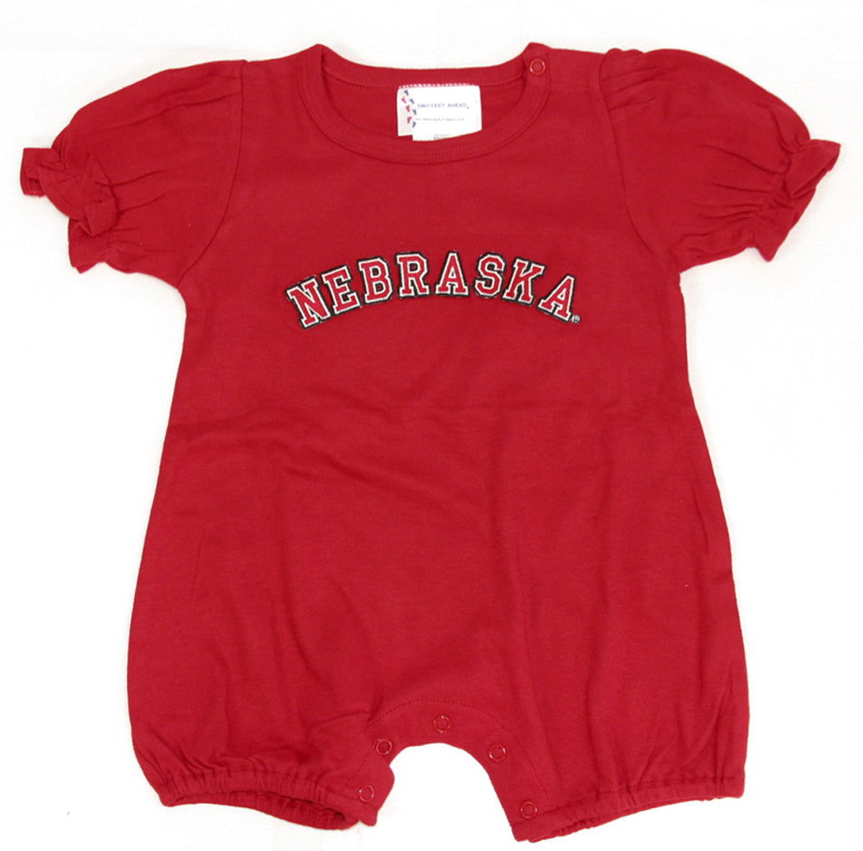 Infant Girls Red Romper with Bling N