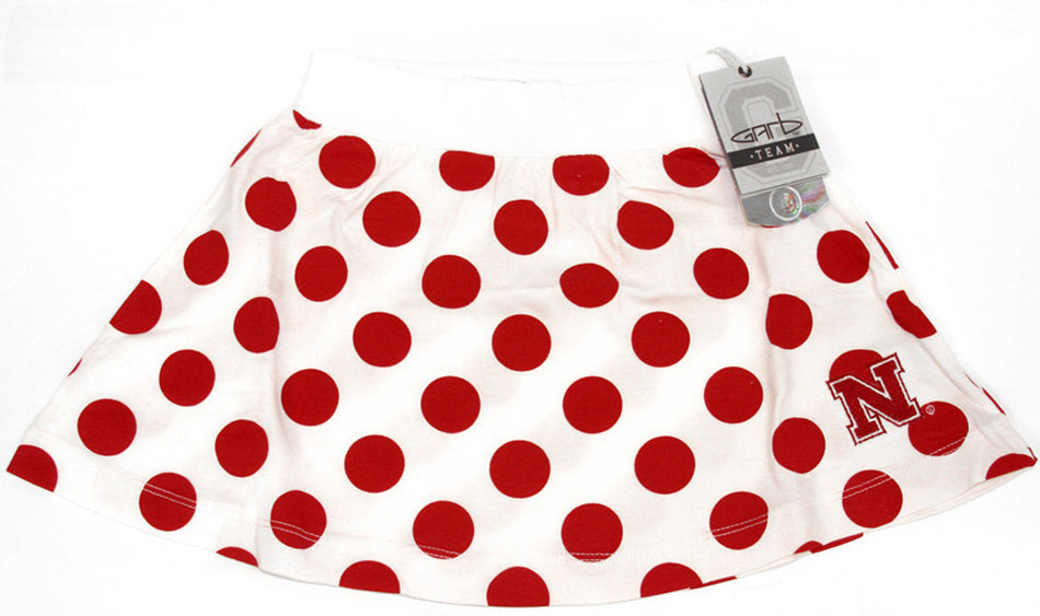 Lil Husker Gal Polka Dot Skirt