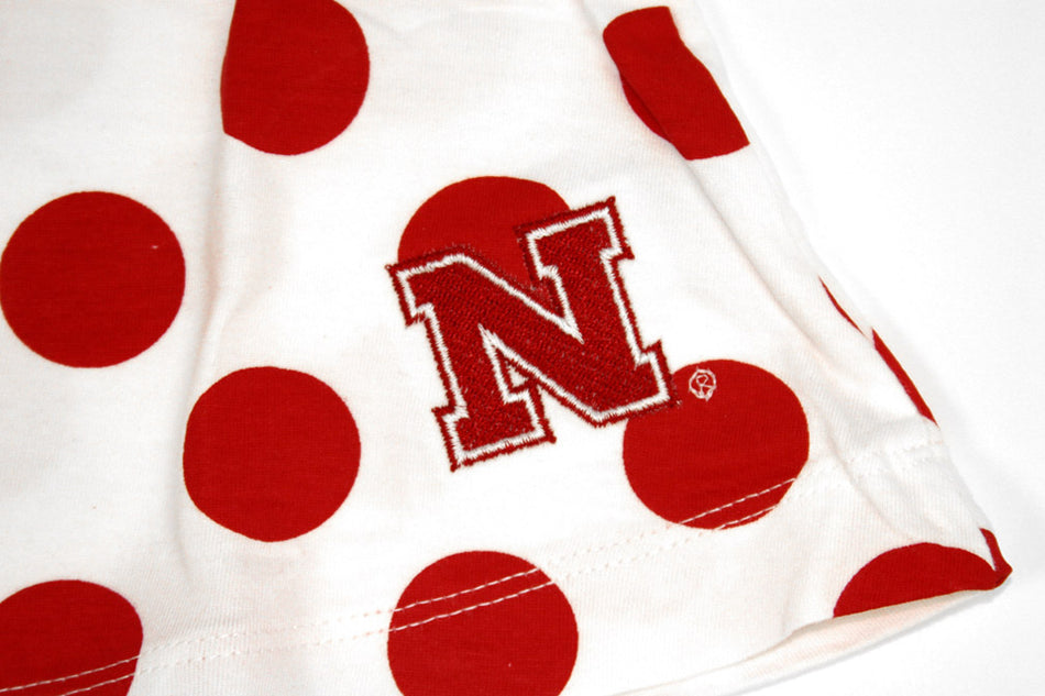 Lil Husker Gal Polka Dot Skirt