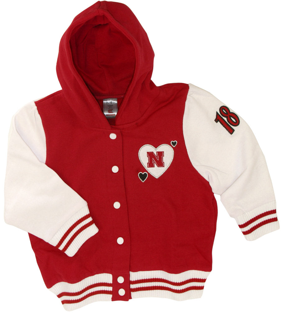 Red/White Toddler Varsity Jacket