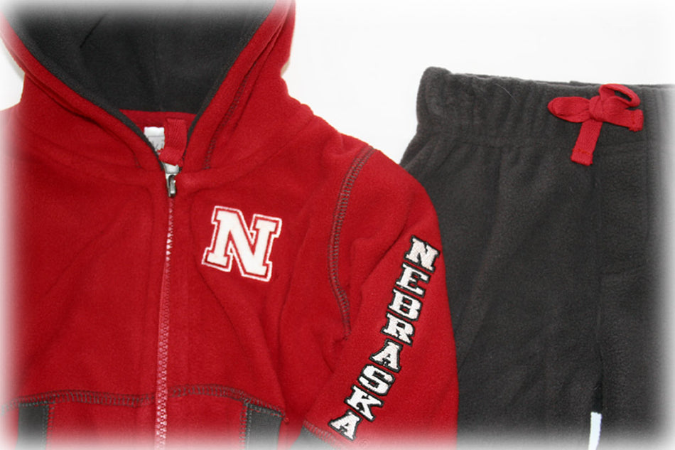Red/Grey Infant Polar Fleece Set