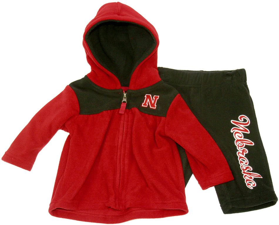 Red/Black Snowflake Polar Fleece Set